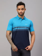 VECTOR X OMT-259 Mens Polo Collar Neck Colourblocked T-Shirt