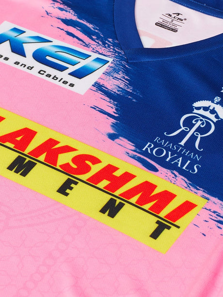 Alcis Women Pink Printed Rajasthan Royals Replica Match Day Jersey | Alcis