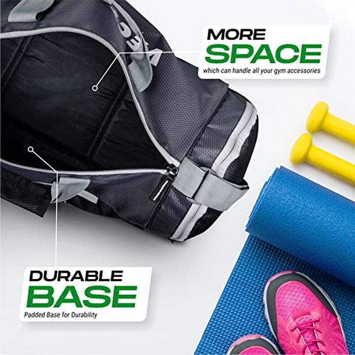 Vector X Gym Duffel 26L Sports Bag for Men and Women Polyester | Large Compartment | Front Utility Pocket | Mesh Side Pocket | Durable Base | Adjustable Shoulder Strap Travel Bag