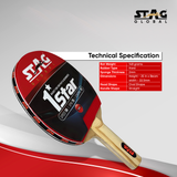 STAG GLOBAL Anywhere Everywhere Table Tennis Playset 2 Rackets & 3 Balls (Ball Colour - White)