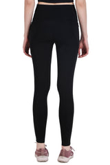 Nylon 4 Pocket Compression Legging/Tights For Women (Black)