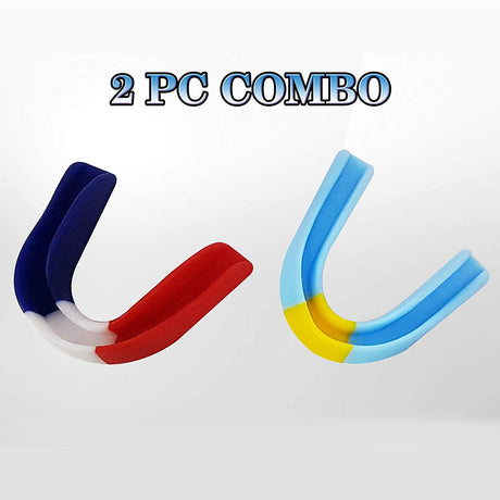 Synco Flavoured Mouth Guard/Gum Shield - for Boxing, Hockey, Judo, Karate Martial Arts and All Contact Sports| assorted color (Set Of 2, Senior) (Pack of 2)