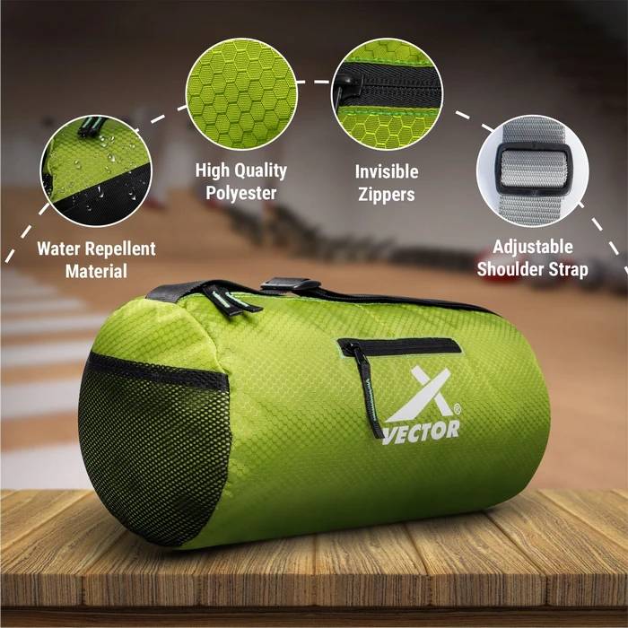 Vector X All in One Multipurpose Gym Bag Kit-Attacker 17 L Gym Sports Duffel Bag + Wrist Strap for Gym & Fitness Wrist Support + Nitro 700 ml Protein Shaker Bottle for Men & Women