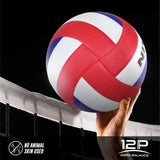 NIVIA VAYU, 12 Panels, Microfiber PU Pasted with Grainy & Dimpled Texture, Butyl Threadwounded Bladder, As Per FIVB Standard, Made for Pro-Leagues / Internationals Matches, to Play on Indoor Surfaces