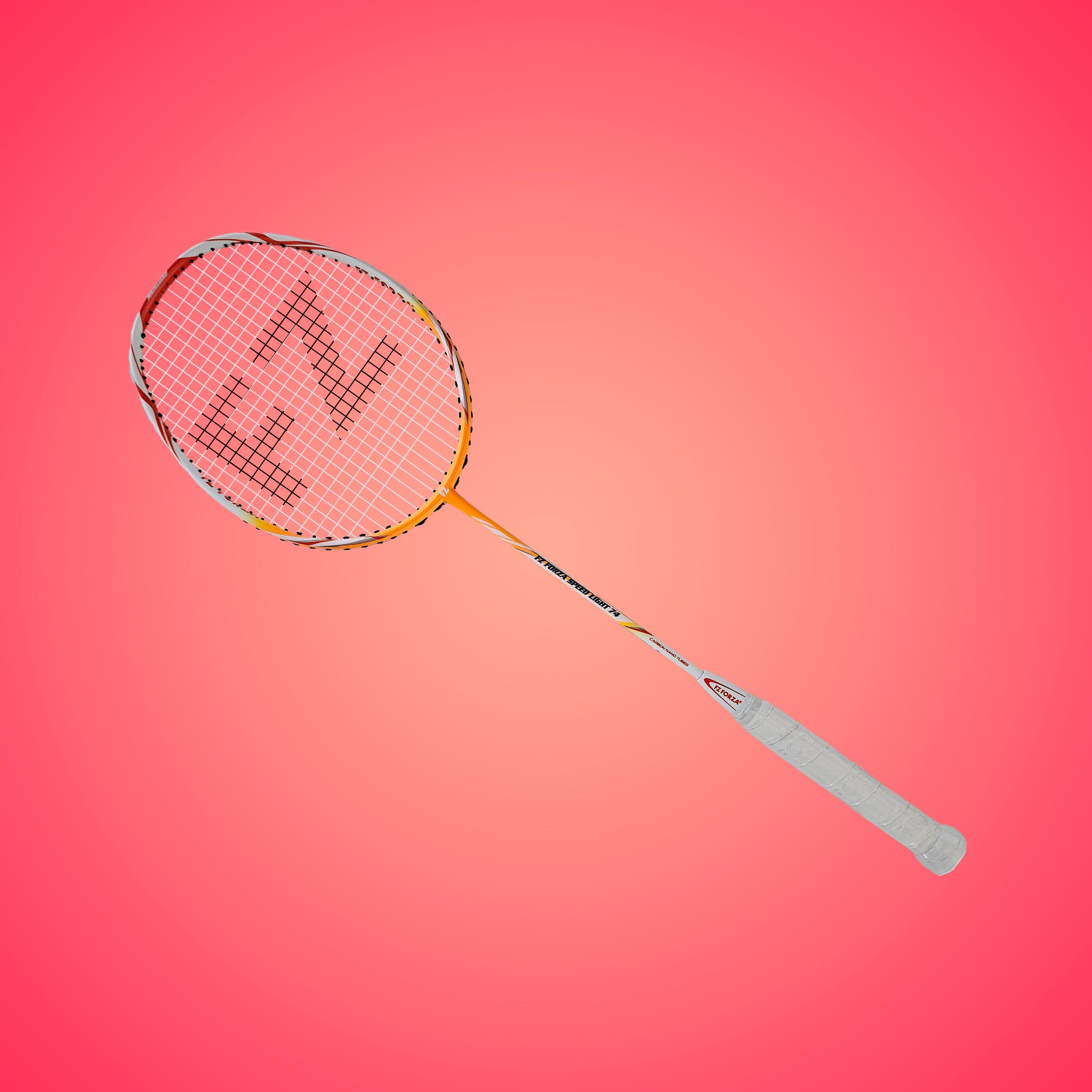 Speed light 74 Strung Badminton Racket ( Orange ) - 5U/G4