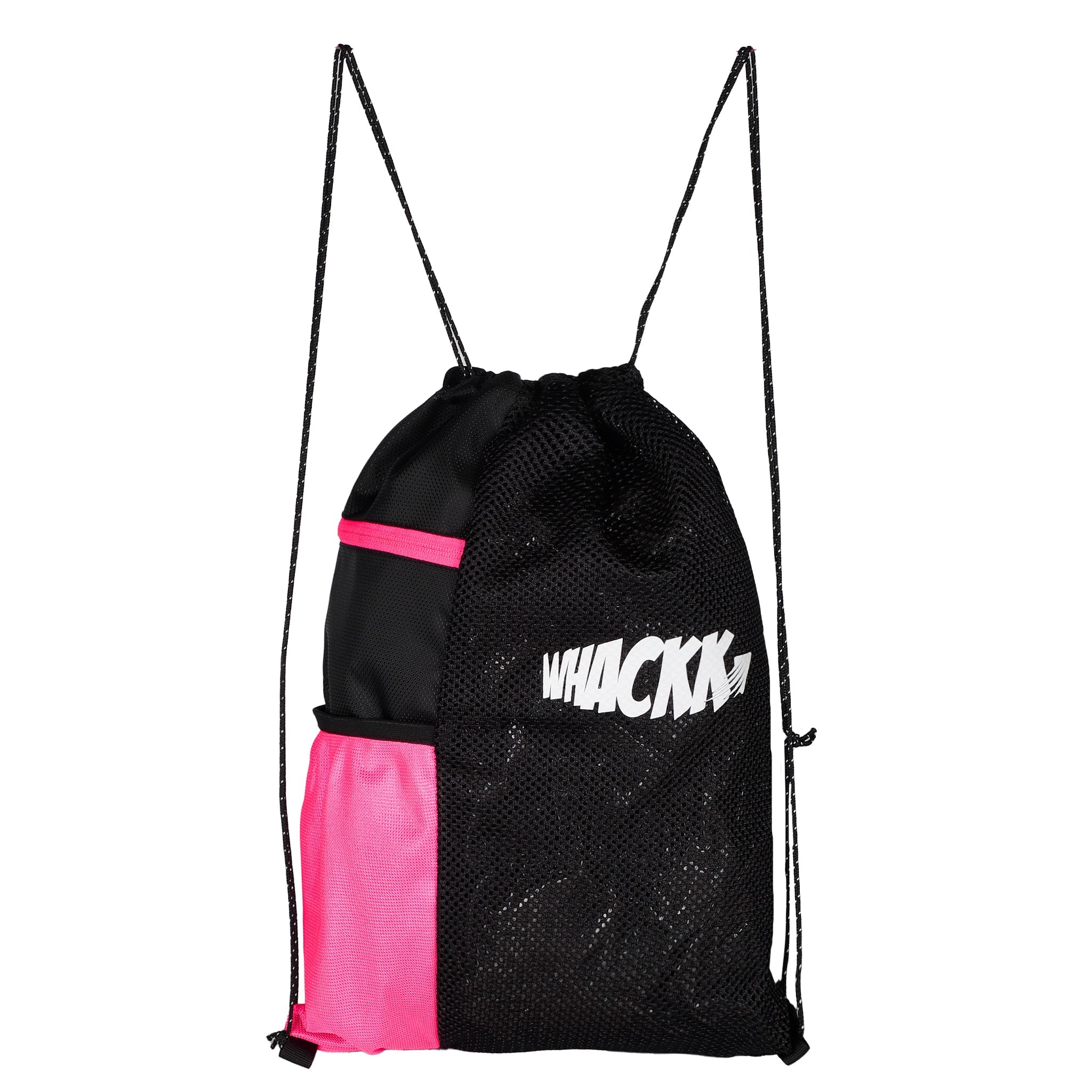 Joss 9L Pink Grey |Sports Bag|Swimming Equipment Bags|Netball Bags|Dry Bags|Drawstring Bag for Shoes & Clothes|Sports Gear|Accessory Pocket |Gym Bag |Tuition Bag|1 Bottle Holder