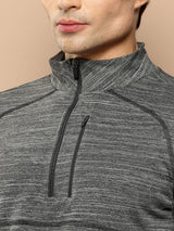 ALCIS MEN SOLID ZIPFLEX TEE