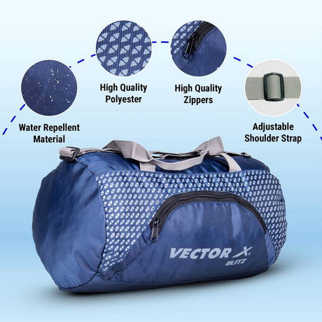 Vector X Blitz Gym Bag for Men|Gym Bag with Shoe Compartment|Gym Bag & Fitness Kit & Gym Bag