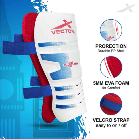 Vector X England Soccer Studs Shin Guard Football