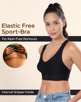 Tweens Invisi-Fit Cotton Seamless Non-Padded Gym Bra - Perfect for Yoga & Low-Impact Workouts