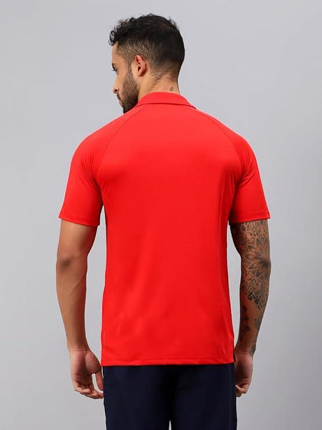 Vector X Mens Printed Polo Collar Neck Stylish Polyester T-Shirts