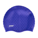 Viva Swimming Silicone Stretchable & Comfortable Swim Cap For Long Hair Cover, Tear-Proof Design Head Cap