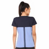 Performance Tshirt For Women Back Stripe (Blue)