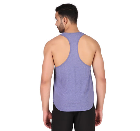 Gym Stringer For Men (Blue Heather)