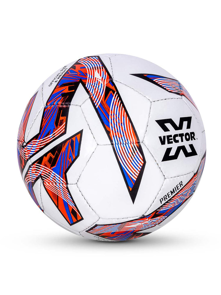Vector X Premier Synthetic Rubberized Hand Stitched Indoor/Outdoor Water-Resistant Football with Latex Bladder, Suitable for Match and Training for Adults