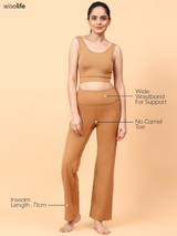 Active Flare Pants (Brown)