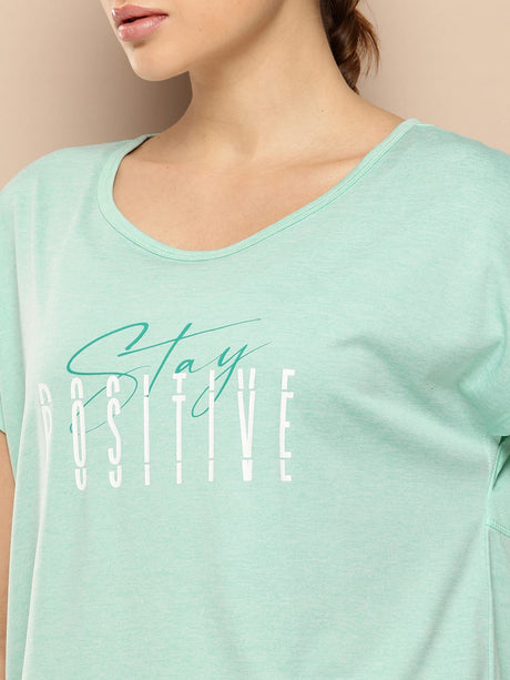 Women's Yoga Tee with Back Mesh Panel