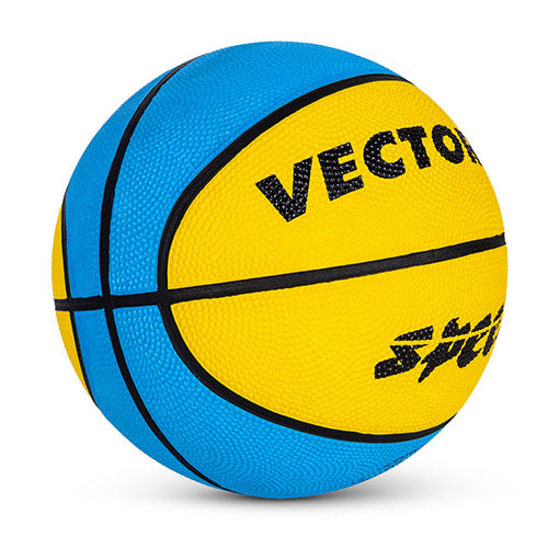 Vector X 8 Panel Speed Rubber Moulded Indoor/Outdoor Basketball with Butyl Bladder (Suitable for Practice/Match/Training) + Free Air Needle