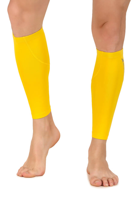 Nylon Compression Calf Sleeves (Yellow)