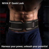 Nivia 5" Quick-Lock Gym Belt Weightlifting Gym Belt