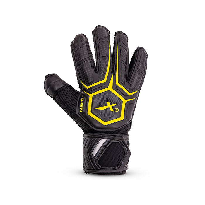 Vector X Goal Stopper Goalkeeper Gloves, Soccer Gloves, Goalie Gloves, Breathable Football Gloves| 4mm Latex Material to Give Protection| for Kids Youth & Adult (Black)