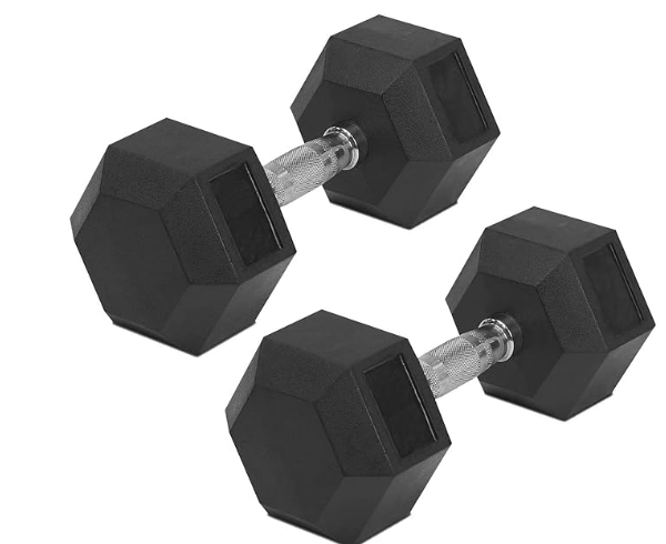 Diablo Hex Rubber Coated Hexagonal Dumbbells | Kibi Sports