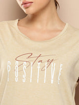 Yoga Tee with Back Mesh Panel