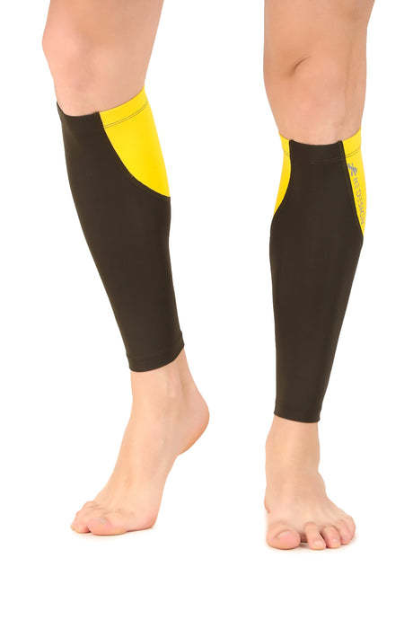 Nylon Compression Calf Sleeves (Yellow/Military Green)