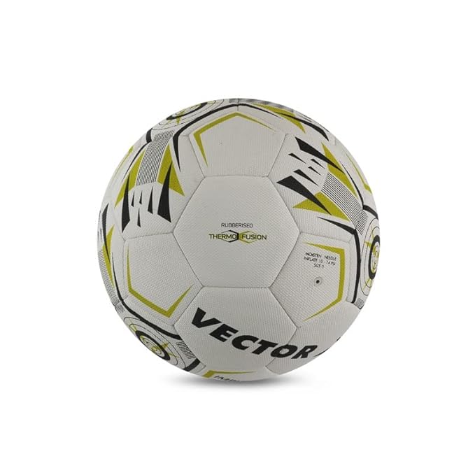 Vector X 32 Panel Impulse Rubberised Thermo Fused Indoor/Outdoor Football with Butyl Bladder, Suitable for Match and Training for Adults 15+ Years + Free Air Needle