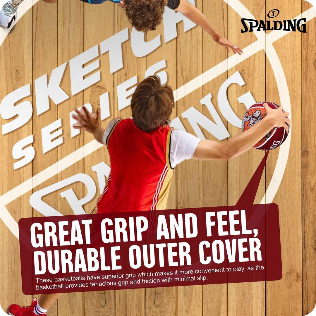 Spalding Sketch Crack Ball 84380Z, Unisex, Basketball, Blue, 7, blue