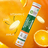 Vitamin C with Amla & Zinc For Immunity & Skin Care |Orange Flavour - 20 Effervescent Tablets