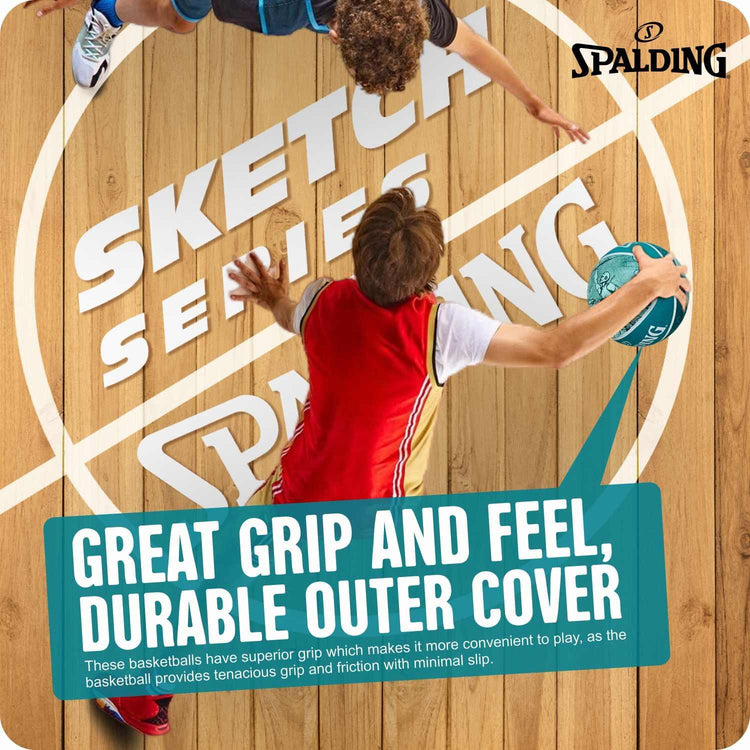 Spalding Sketch Crack Ball 84380Z, Unisex, Basketball, Blue, 7, blue