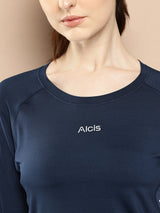 NAVY LUMORA FULL SLEEVES TEE
