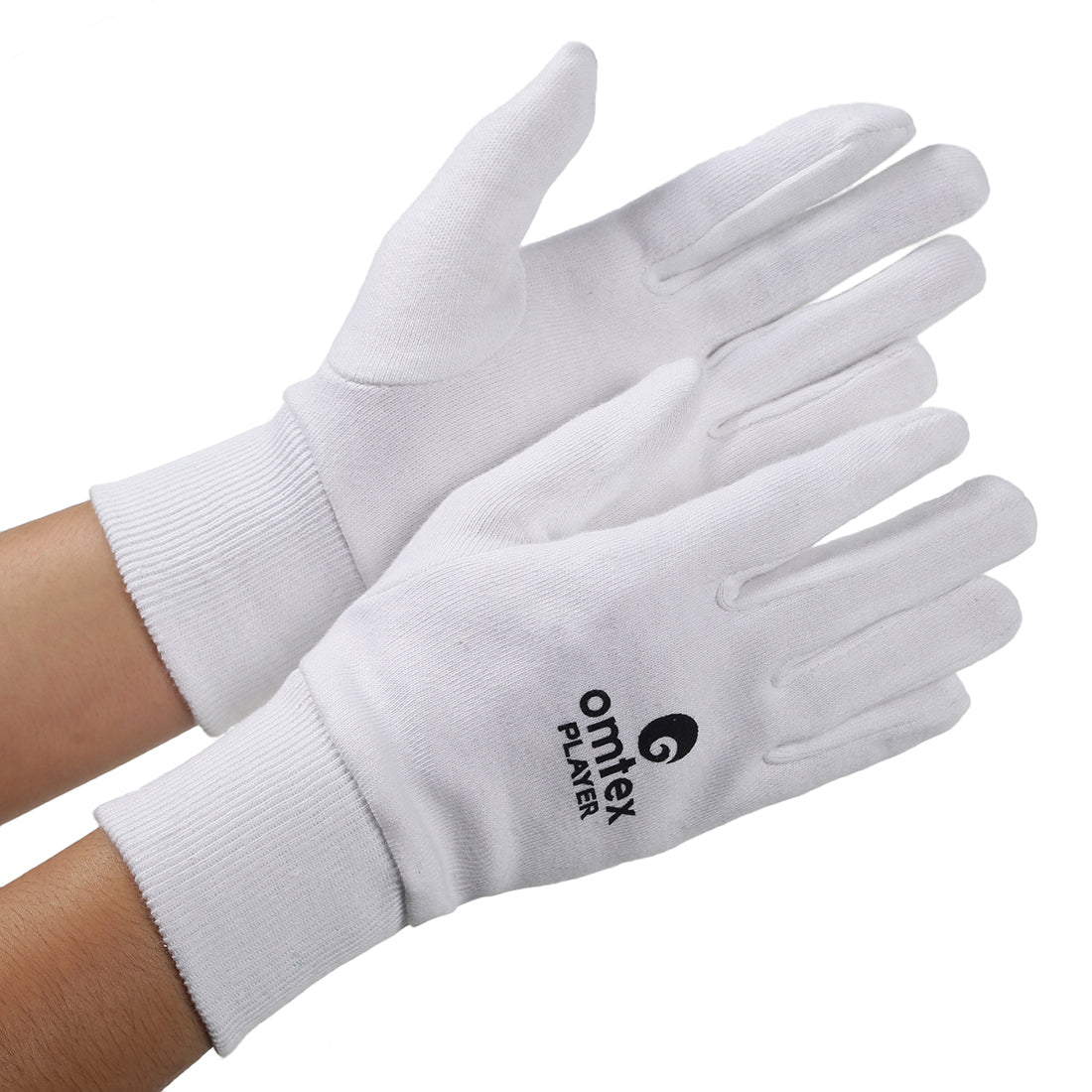 Omtex Player Full Inner Gloves White