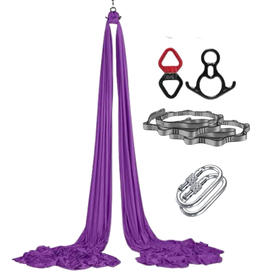 Premium 12 mtr Aerial Yoga hammock – Purple