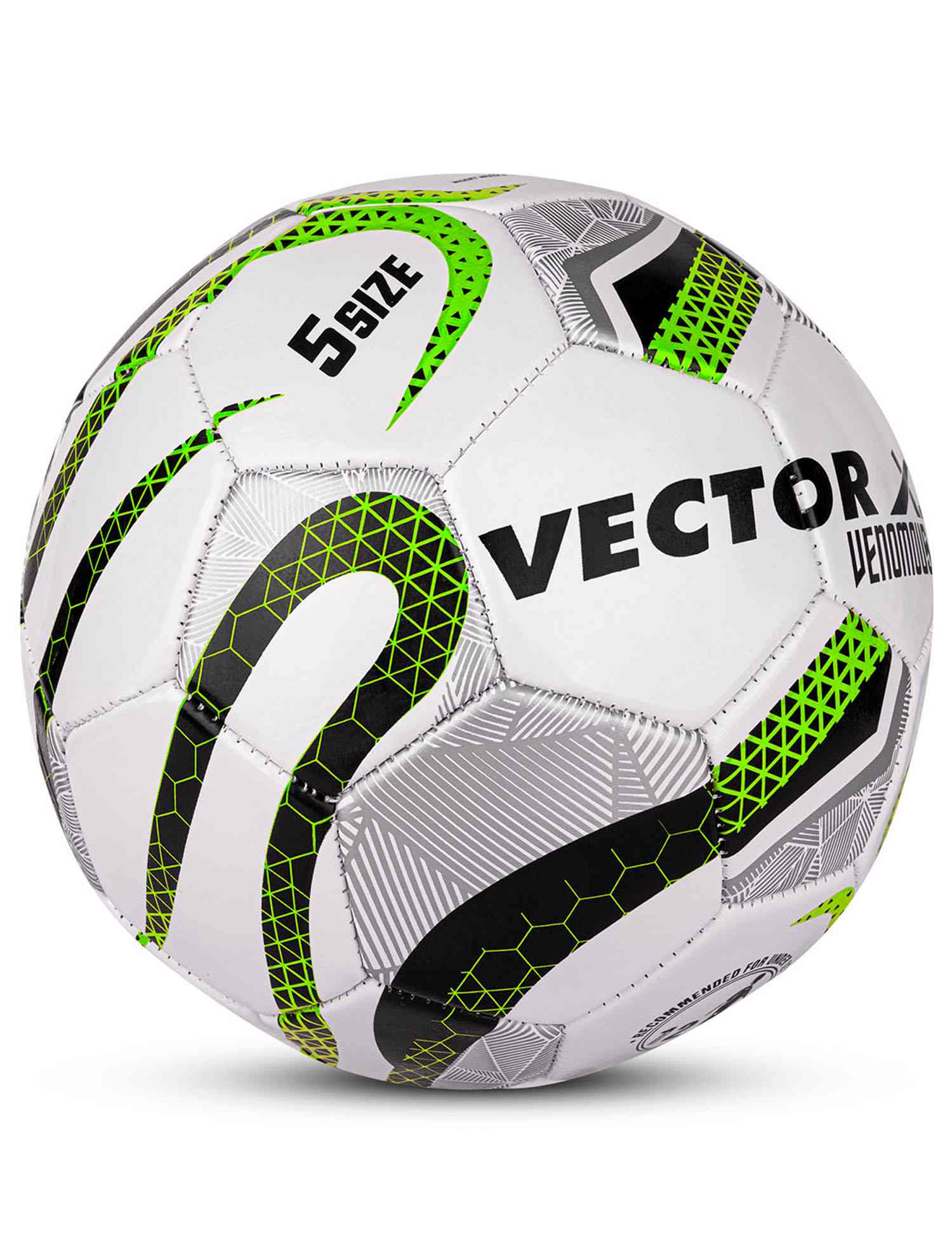 VECTOR X VENOMOUS Machine Stitched With Pump Football - Size: 5 (Pack of 1)