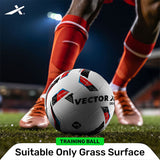Vector X Orion TPU with SR Bladder Machine Stitched Indoor Outdoor Water-Resistant Football + Pump + Free Air Needle, Suitable for Match and Training  Adults 15+ Years Boys Size 5