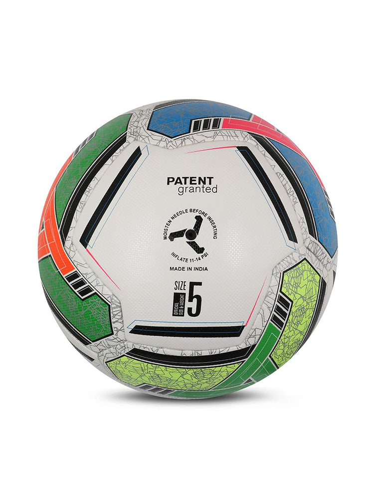 Vector X 8 Panel Trident Plus Emobsed PU Thermofused FIFA Approved Indoor/Outdoor Futsal Football with Rubber Bladder, Multicolor, Size 5, Suitable for Match and Training for Adults