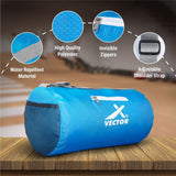 Vector X Attacker Polyester Gym Bag|Shoulder Bag|Sports Bag|Sports & Travel Bag|Duffle Bags for Men & Women|Exercise and Fitness|Black | Capacity - 20 Liter