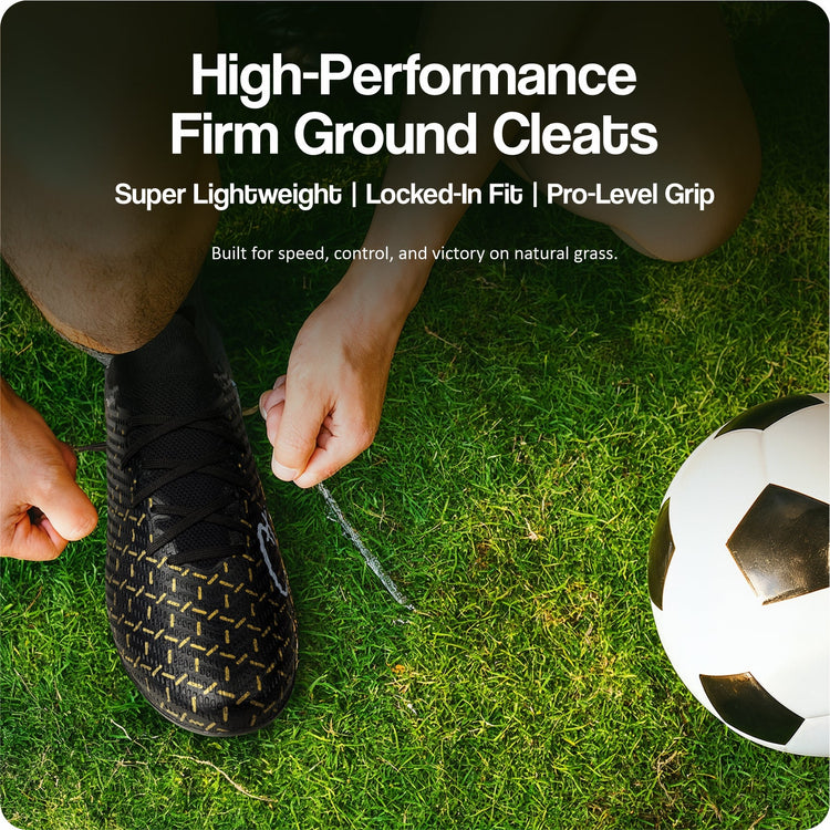 Vector X Starlight Men’s Elite Firm Ground Soccer Cleats Shoes – Primeknit Sock For Superior Grip, TPU Sole, 3D Texture TPU Fusing upper, Lightweight Football Boots