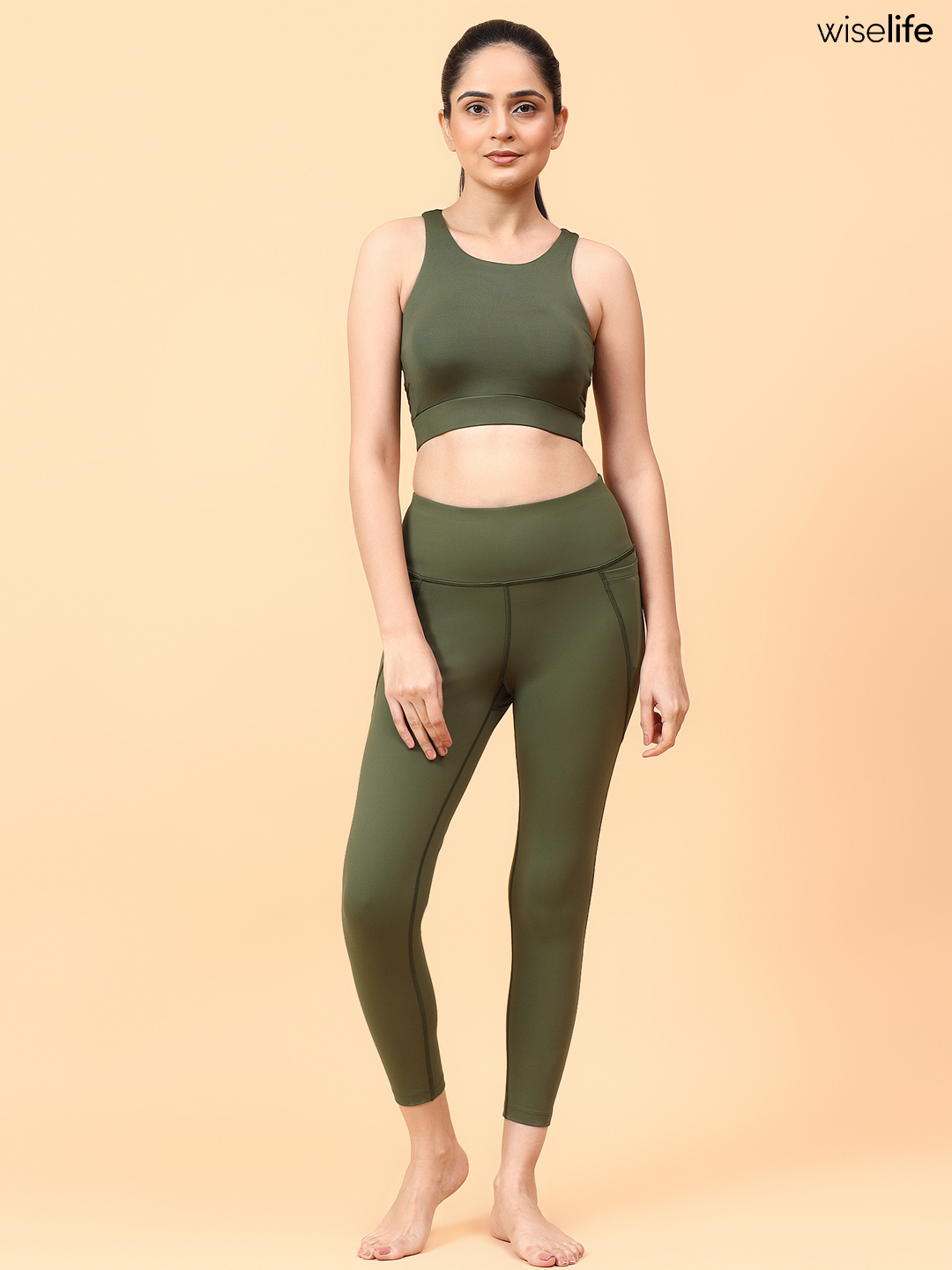 Active Wings Bra (Olive green)