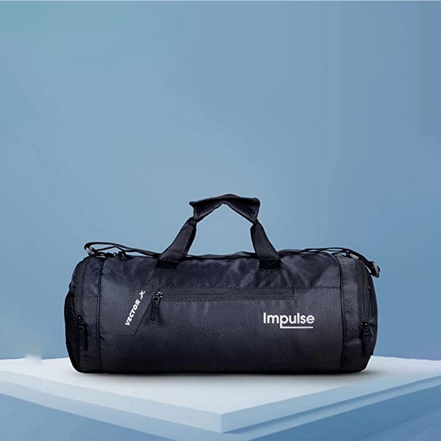 Vector X Gym Duffel 26L Sports Bag for Men and Women Polyester | Large Compartment | Front Utility Pocket | Mesh Side Pocket | Durable Base | Adjustable Shoulder Strap Travel Bag