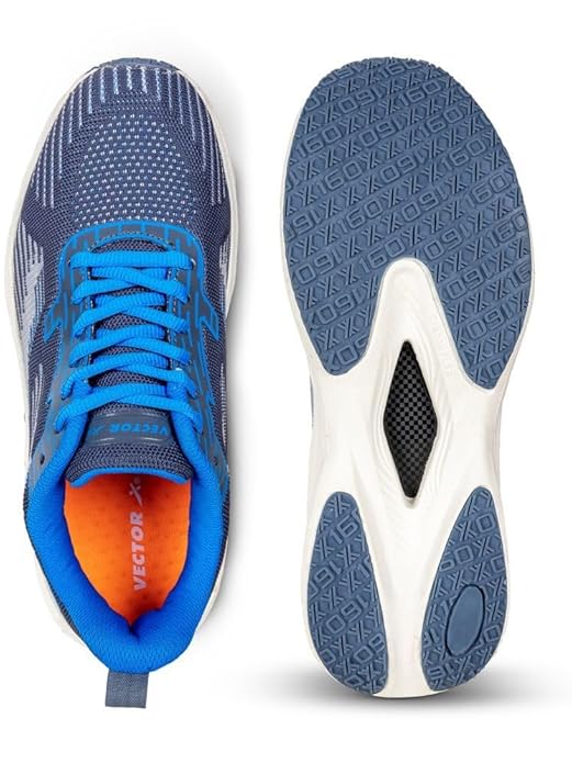 Vector X Sky Running Shoe Tennis Shoes | Rubber Sole with Knitted Upper Lightweight Sport Gym Jogging Walking Sneakers
