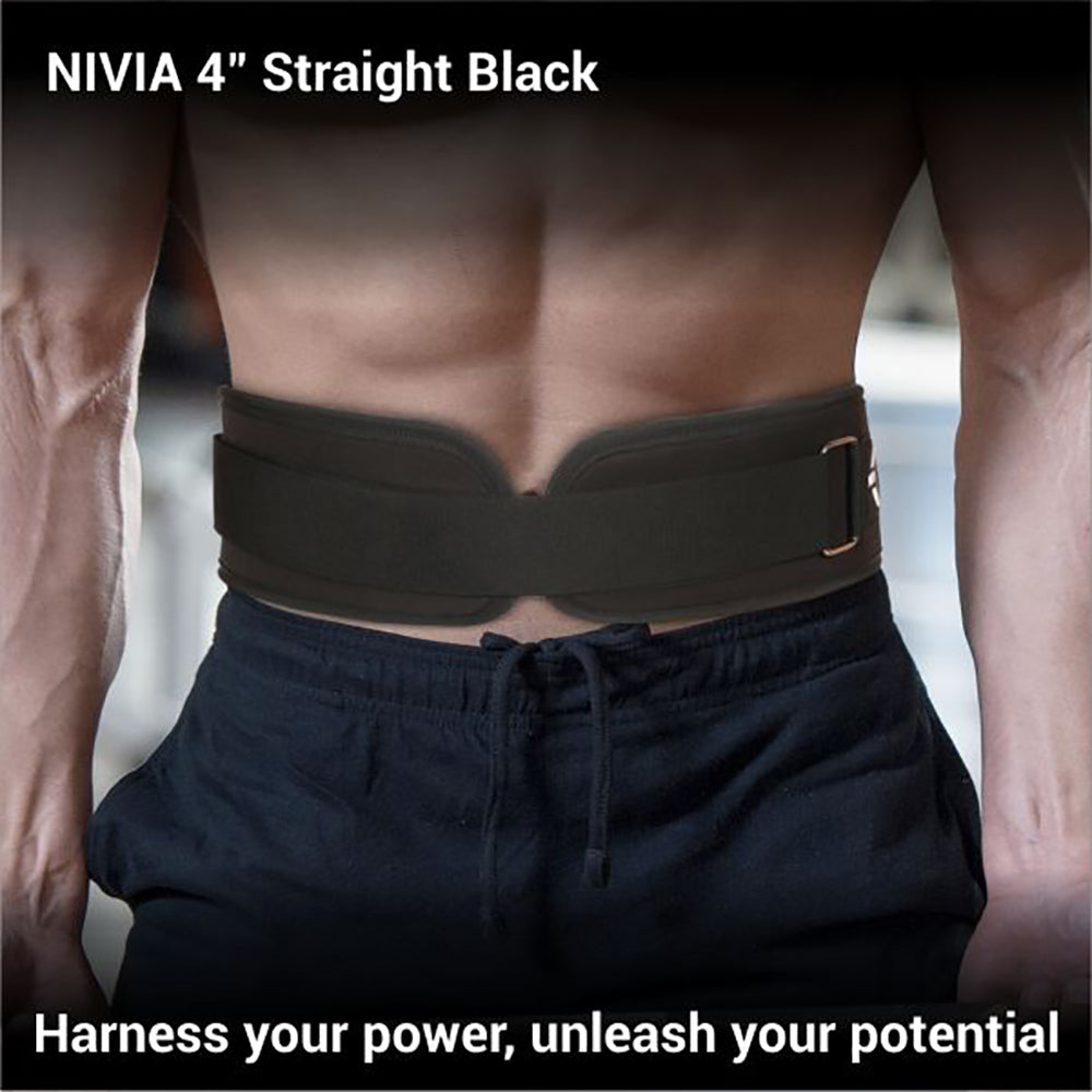 Nivia 4" Straight Back Weightlifting Gym Belt