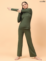 Active Full Sleeves T-shirt (Olive green)