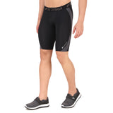 Nylon DC Curve Compression Shorts and Half Tights For Men (BLACK/D.GREY)