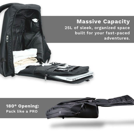 Ghost X Glass : Hard Shell Anti-Theft 25 Liters laptop Backpack with Water-Resistant Fabric