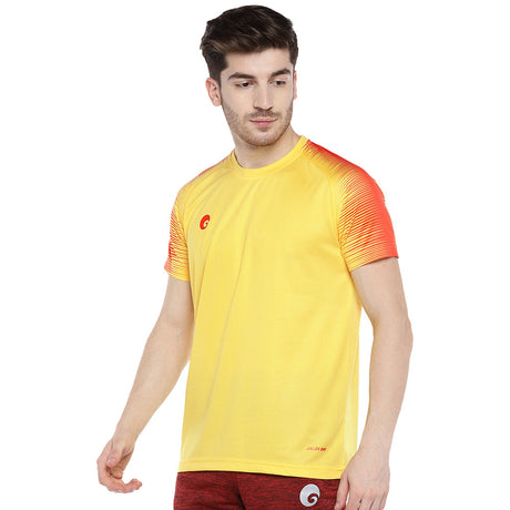 Spider 007 T Shirt Round Neck Half SL Golden Yellow | Omtex
