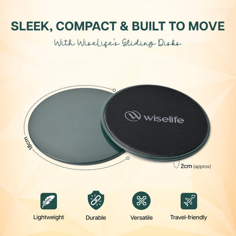 Core Slider & Gliding Disc | Set of 2 | Forest Green | Wiselife