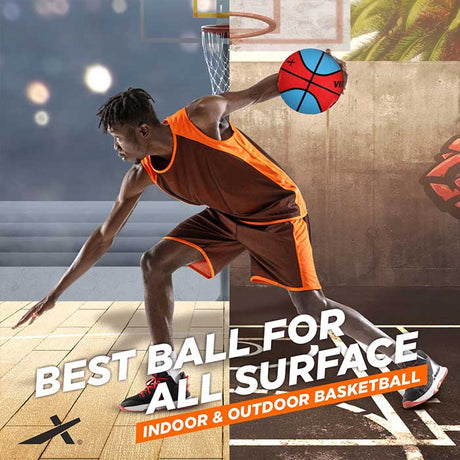Vector X 8 Panel Speed Rubber Moulded Indoor/Outdoor Basketball with Butyl Bladder (Suitable for Practice/Match/Training) + Free Air Needle